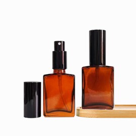 BEGIKET 12 Pack 1 oz Amber Glass Perfume Spray Bottle, 30ml /1 oz Fine Mist Atomizer Spray Bottles Refillable, for Perfume, Essential Oil and Liqui (D/Amber)