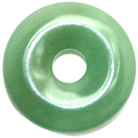 Steinfixx® - Premium green aventurine donut optional as a necklace with silver or gold pendant and 80 cm leather cord | healing stone | gemstone | chakra stone, Crystal Gemstone Crystal gemstone