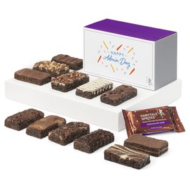 Fairytale Brownies Admin Day Sprite Dozen Individually Wrapped Gourmet Chocolate Food Gift Basket - 3 Inch x 1.5 Inch Snack-Size Brownies - 12 Pieces - Item HR212AD
