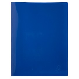 Exacompta BeeBlue 88182E Premium Display Folder Made of Opaque Recycled Plastic DIN A4 with 30 Transparent Pockets, 60 Views, Document Cover, Navy Blue Angel