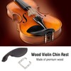 Violin Chin Rest, Ebony Wood Chin Rest Bracket with Clamp