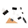 DSTELIN Binder Clips Paper Clamps Assorted Sizes 100 Count (Black),