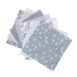 KONTONTY 2bags DIY Cotton Fabric Squares Handmade Craft Fabric Patchwork Muslin Quilting Squares Plain Weave for Home Decor Boys and Grey