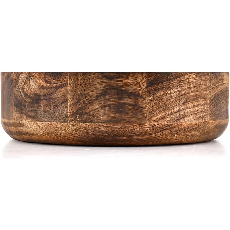 ARAMBH Whitewash & Burnt Mango Wood Fruit Bowl – Handmade