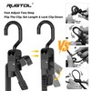 Rugtol Bungee Cords with Hooks, 48 Inch Adjustable Flat Bungee
