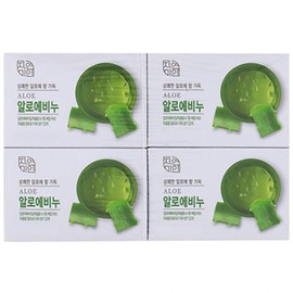 4 packs of 90g luxurious beauty soap with a refreshing aloe scent