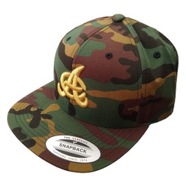 Peligro Sports Aguilas Cibaeñas Snapback Hats (Camo/Metallic Gold Logo)