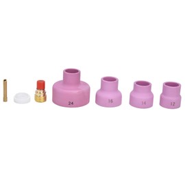 Ejoyous Welding Cups, Gas Lens Kit Includes 4 PCS Ceramic Cup Electrode Holder Connector and PTFE Front Cover for WP 9 20 25, Welding Torch Accessories Kit
