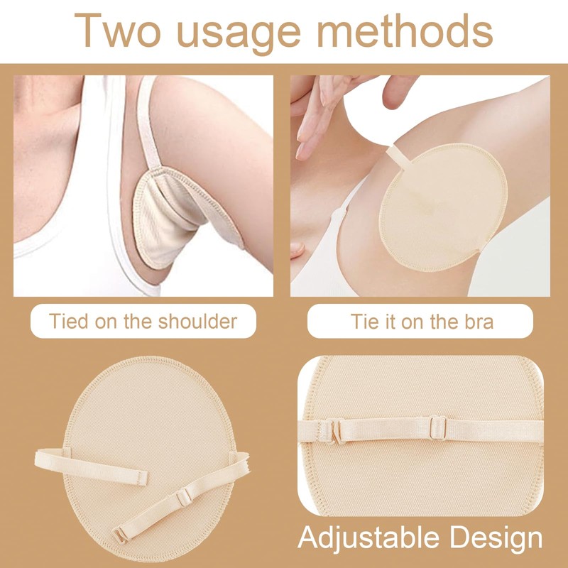 2 Pair Universal Armpit Sweat Pads Arm Pit Guards with