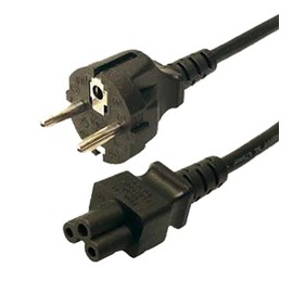 odedo Power Cable 1.8 m 3-Pin Power Cable Clover Leaf for Power Supply Notebook Laptop TV CEE 7/7 to IEC C5 Black