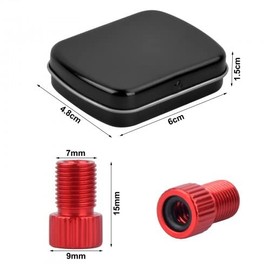 Granvoo Bicycle Valve Adapter, 10 Pieces French Valve Adapter Set, with Storage Box, Valve Conversion Kit for Bicycles, Presta Schrader Adapter, for Bicycles E-Bikes (Multi-Colour)