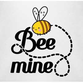 Shirtracer - Baby Bodysuit Boy Girl - Valentine's Day Partner - Bee Mine with Bee, 3 mottled grey