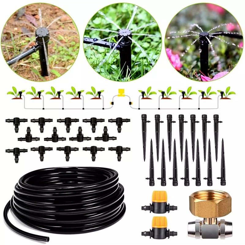 HIRALIY 45.9 FT. Automatic Self Watering Drip Irrigation System Kit