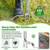 Fologtoo Stainless Steel Stand Up Weed Puller Tool with Long