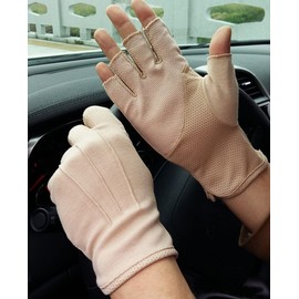 Unisex Fingerless Gloves Driving Gloves Sun Protection Non-Slip Gloves Touchscreen Cycling Warm Gloves Mitts Mesh Breathable Cool Gloves for Sports Gym Running Work Motorcycle