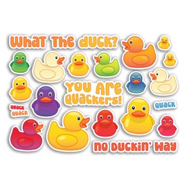 A5 Sticker Sheet Colourful Rubber Ducks Vinyl Stickers - Quackers Toy Bath Duckies Cute Funny Puns Novelty Animal Friend Scrapbook #81561
