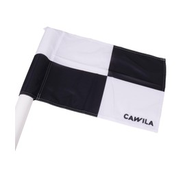 Cawila Corner Flag Two-Tone for Corner Poles, 45 x 45 cm, White/Black, One Size