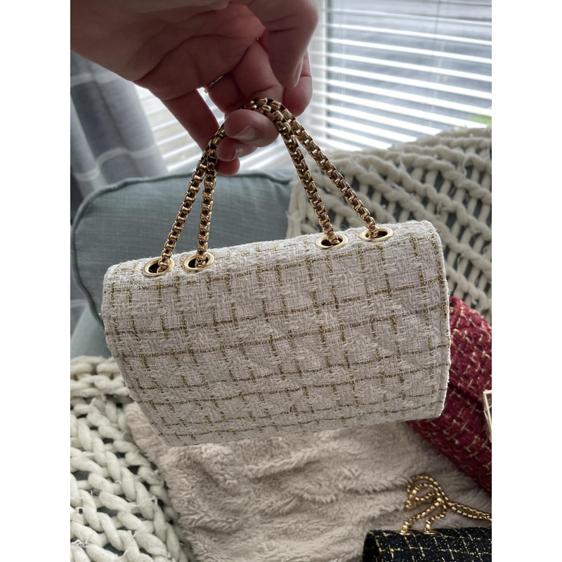 Beam Bomb Woman's Fashion Wollen Cloth Tweed Style Purse/Handbag/Satchel Adjustable