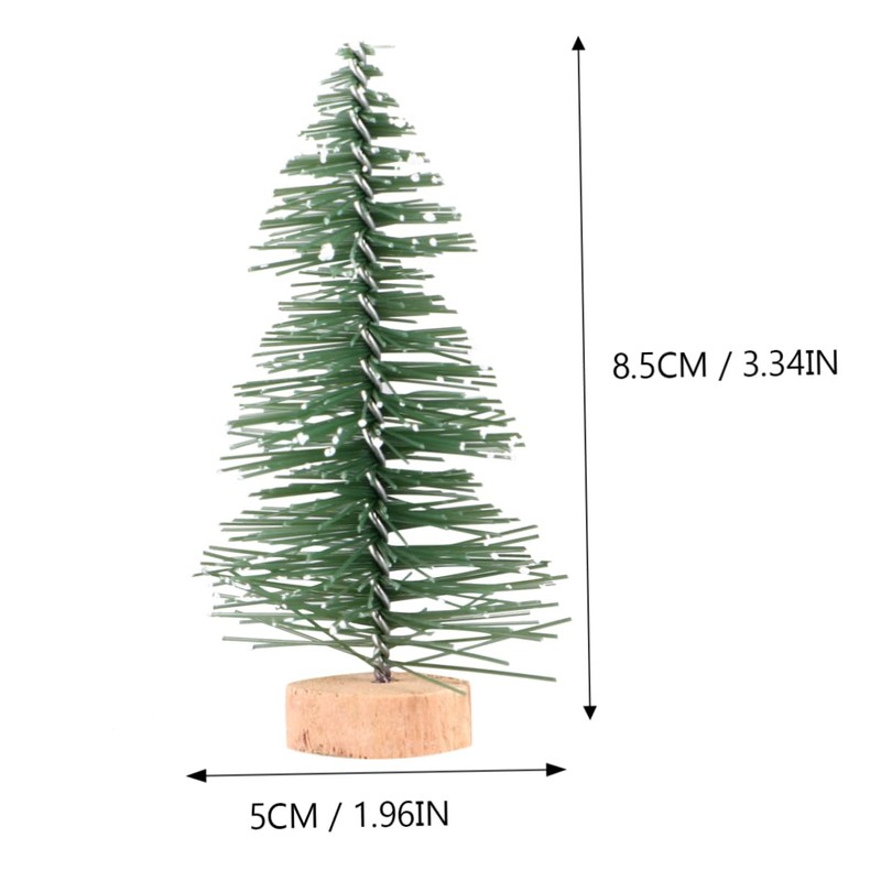 Ipetboom 12 Pieces Miniature Emulation Pine Trees with Base for
