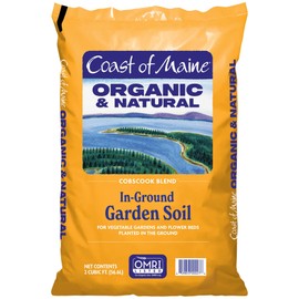 Coast of Maine Organic & Natural Cobscook Blend In-Ground Garden Soil - Multi-Use In Ground Garden Soil with Compost & Sphagnum Peat Moss - Annual & Perennial Flower Beds, or Lawn Care (2 cu ft)