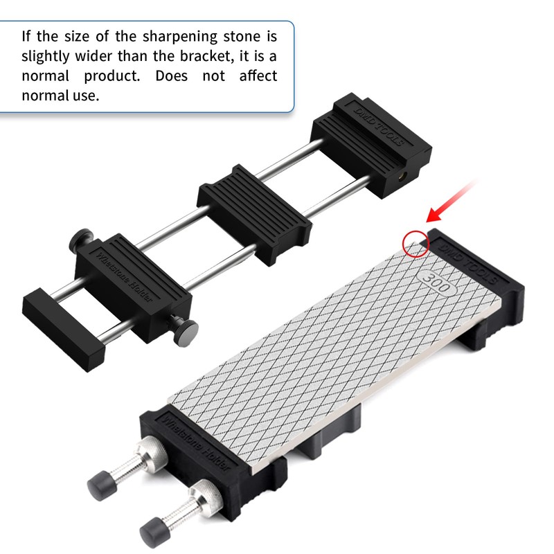 DMD Whetstone Holder with Quick-Adjust Knob | Heavy-Duty Stainless Steel