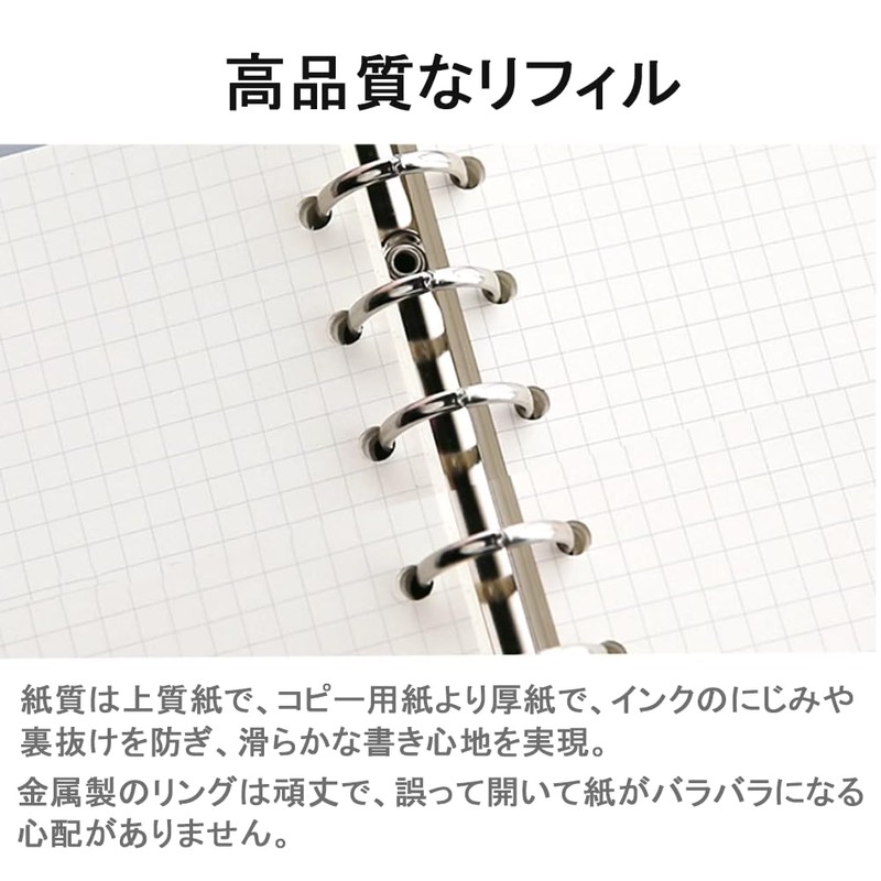 YFFSFDC Notepad A7 Transparent Binder Mini 6 Hole Personal Organizer