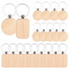 Sctmda Wooden Key Chain, Pack of 20, Round Wooden Keychain,