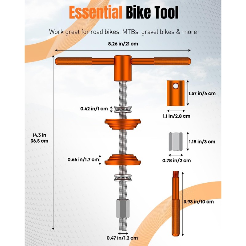 Pawfly Bicycle Headset Press Tool, Bike Headset Bearing Press-in Tool