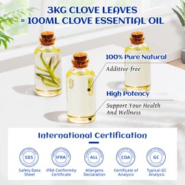 HIQILI HIQILI Clove Essential Oil and Sweet Orange Essential Oil, 100% Pure Natural for Diffuser - 3.38 Fl Oz