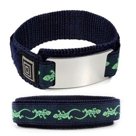 IdTagsonline ATRIAL_FIBRILLATION Sport Medical ID Alert Bracelet with Lizard Adjustable Wristband (Hooks and Loops).