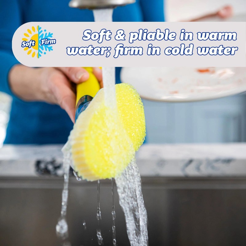 Scrub Daddy Dish Wand with Soap Dispenser Ergonomic Non Scratch