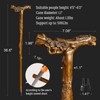 Wooden Walking Cane, Hand-Carved Wood Walking Cane for Men and
