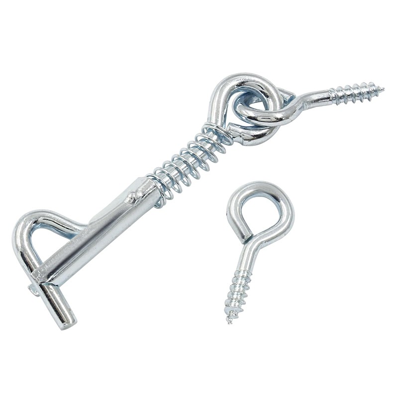 Unlorspy 6Pcs 2 inch Safety Hook and Eye Latch Spring