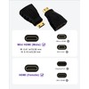 VCE HDMI Adapter 2-Pack, Mini HDMI to HDMI, 4K Support,