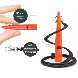 1 pcs 211.5 Dog Whistle Orange with Whistle Band