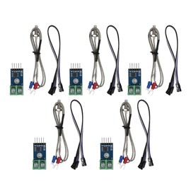 YFUSET 5pcs MAX6675 Temperature Measurement Module DC 3-5V 50mA with Type K Thermocouple for Raspberry Pi and Temperature Measuring Equipment