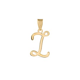 Amberta 9 Carat Gold Italian Charms Pendant for Men and Women, Letter Pendant Gold, Letter Pendant for Chains, Alphabet Pendant Gold, Yellow Gold, No Gemstone