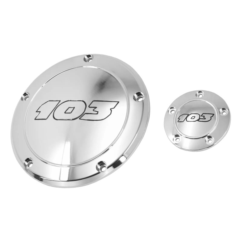 YHMTIVTU Chrome 103 Derby Timing Timer Cover For Harley Touring