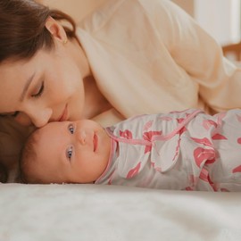 GLLQUEN BABY Swaddle Sleep Sack - 3 Pack Infant Swaddles for Newborn, Baby Swaddle Sack 0-3 Months, Ergonomic Newborn Swaddle Blanket for Baby Boy and Girl, Blue & Elephants