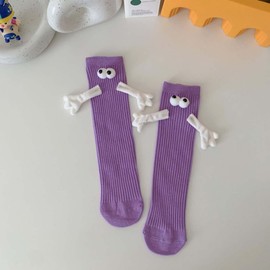 Funny Best Friend Magnetic Hand Hold Sock Couple Buddy Adult Sister Bestie Magnet Weird Match His Her Eye Arm Hug Gag Hilarious Novelty 3d Eyeball Sock Boyfriend Women Men Friendship Silly Fun Gift