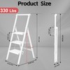 3 Step Ladder, DIAMONDFORGE Folding Step Stool with Wide Anti-Slip
