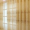 Amidoudou 1 Pair European Jacquard Sheer Curtains Embroidered Tulle Curtains