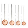 Creative Co-Op Farmhouse Textured Copper Ladles with Metal Handles, Set