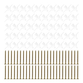 Runseaway 50 Sets Drywall Anchor Kit, Self-Drilling Hollow Wall Anchors with Screws, Plastic Expansion Anchors for Drywall, Gypsum Board, Plasterboard, White