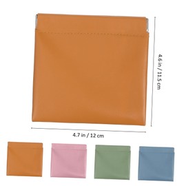 IWOWHERO 4 Pcs Mini Makeup Bags TPU Cosmetic Pouches for Women Portable Travel Organizer with Stylish Color Small Purse Storage for Convenient Access