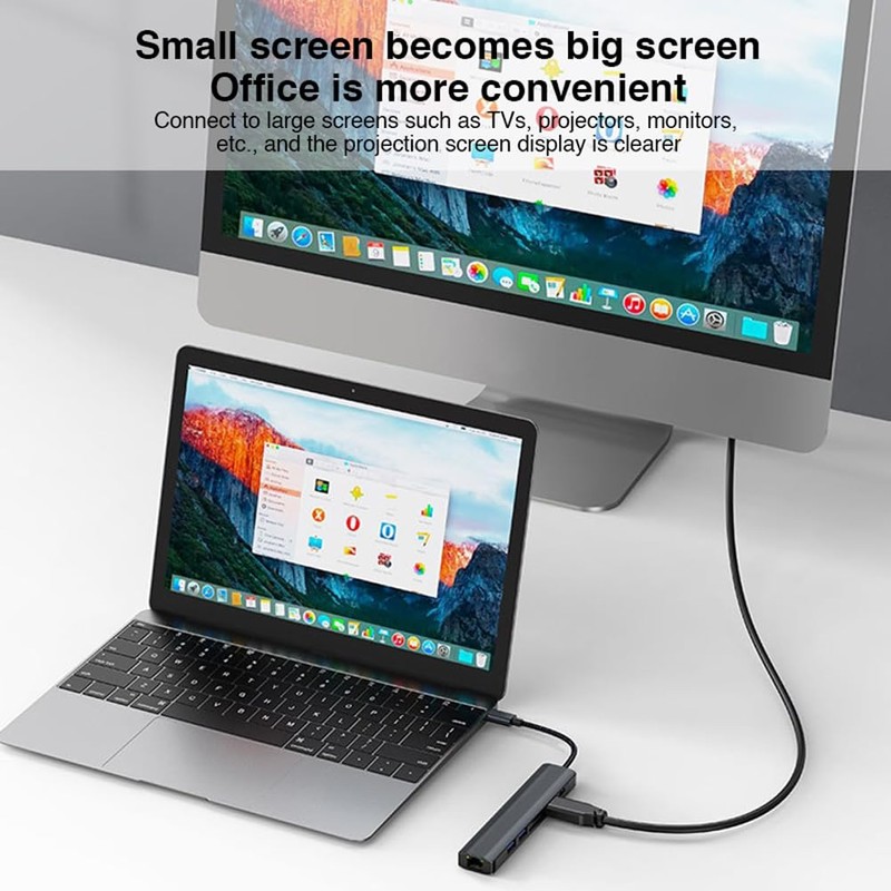 Bolwins Q18CS USB-C Hub 7-in-1, USB Type-C to HDMI 4K,