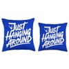 Gymnastics Rings I Hanging Around I Rings Gymnast Throw Pillow