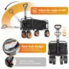 Electric Utility Wagon Cart, Rechargeable Electric Collapsible Folding Wagon, Large