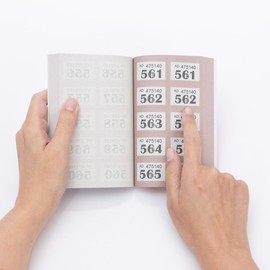 evelay Cloakroom Raffle 1-1000 Tombola Draw Tickets Numbered Brown