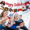 umoni Red Game Birthday Decorations 2Pcs Video Game Birthday Banner